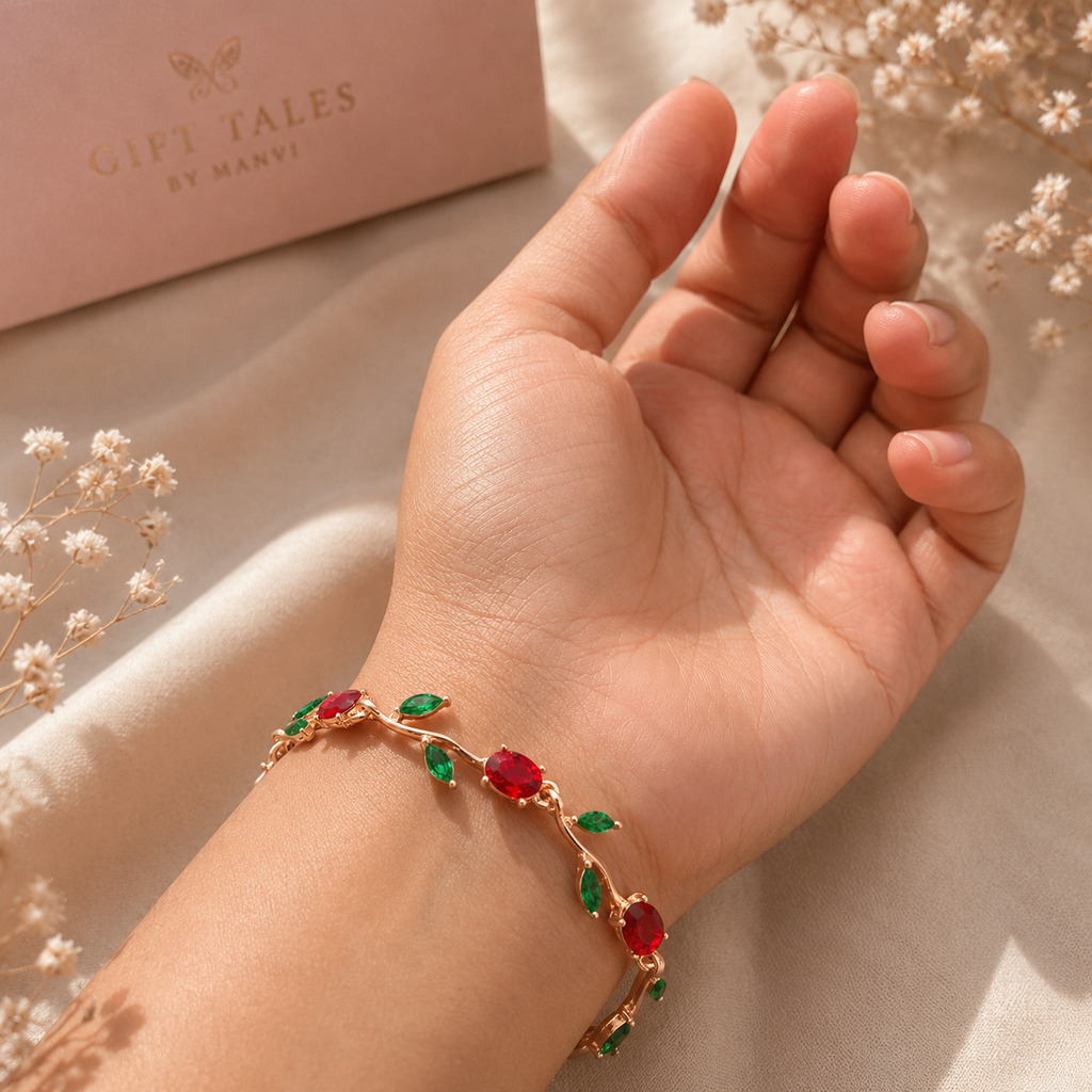Ruby Tulip Bracelet