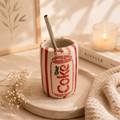 Diet Coke Ceramic Tumbler with Straw