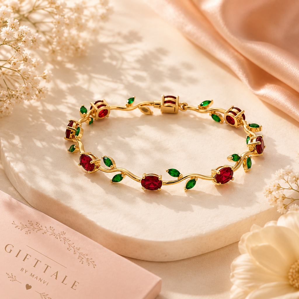 Ruby Tulip Bracelet