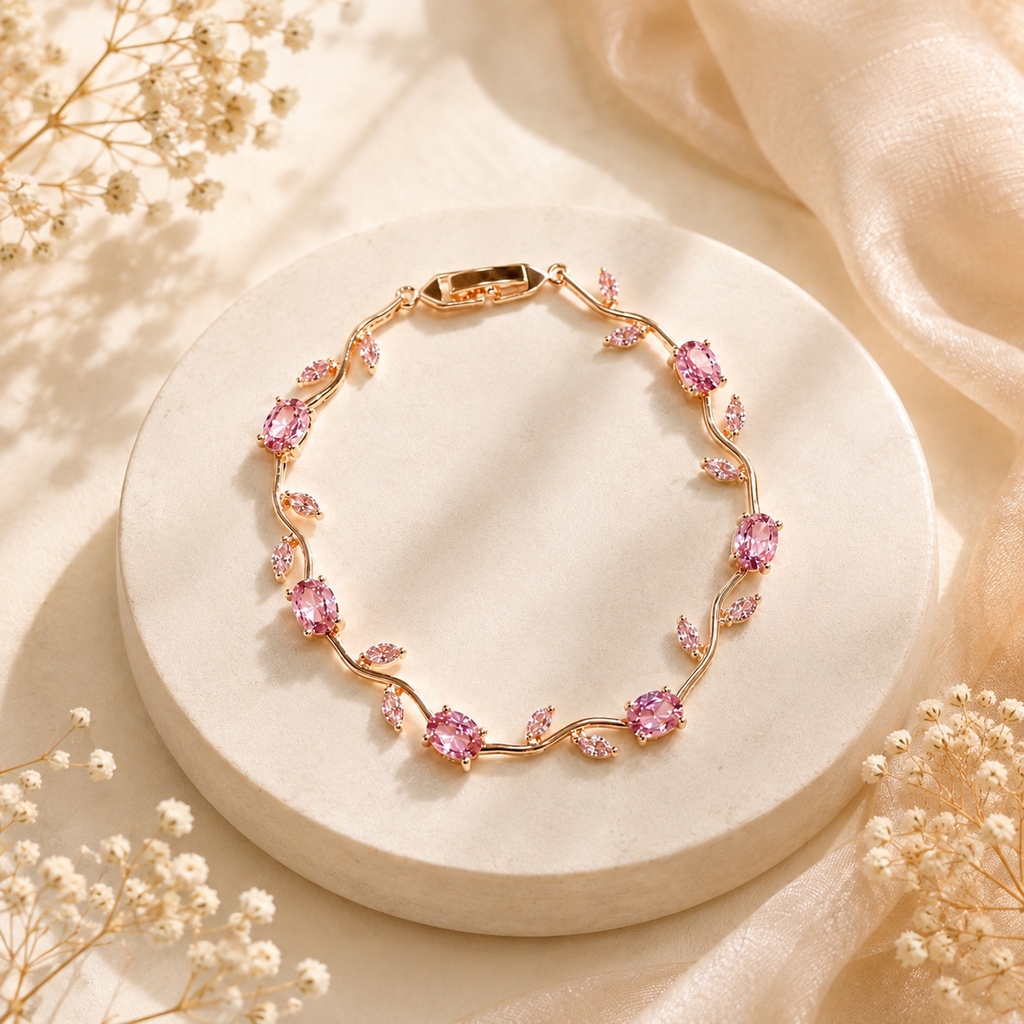 Blush Pink Tulip Bracelet